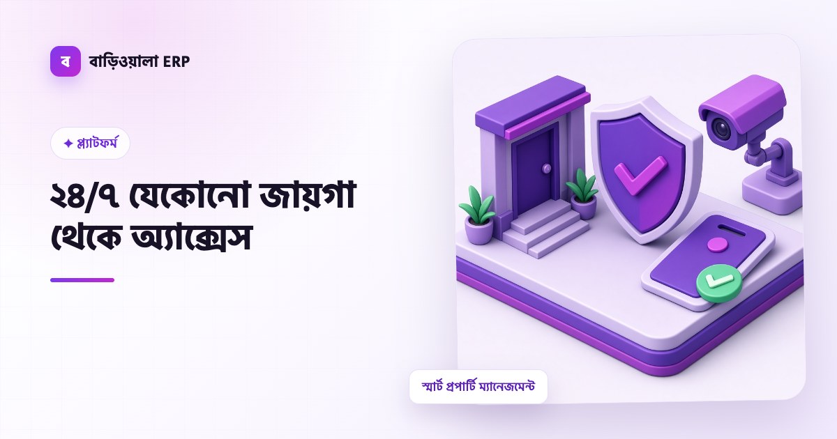 ২৪/৭ যেকোনো জায়গা থেকে অ্যাক্সেস ফিচারের ইলাস্ট্রেশন
