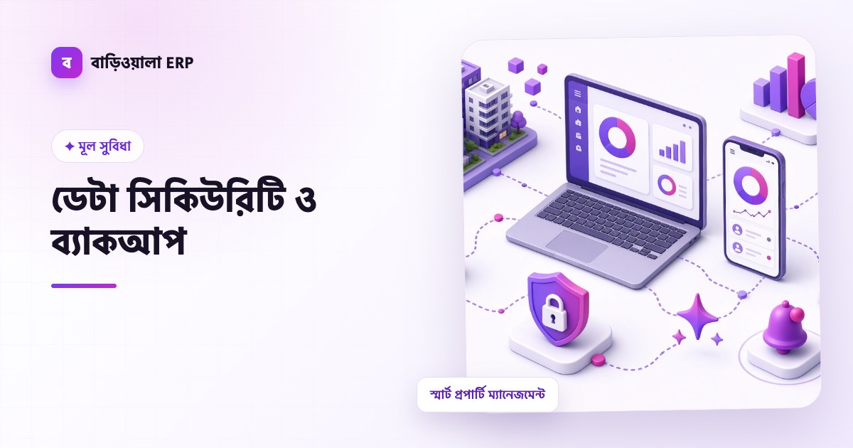ডেটা সিকিউরিটি ও ব্যাকআপ ফিচারের ইলাস্ট্রেশন