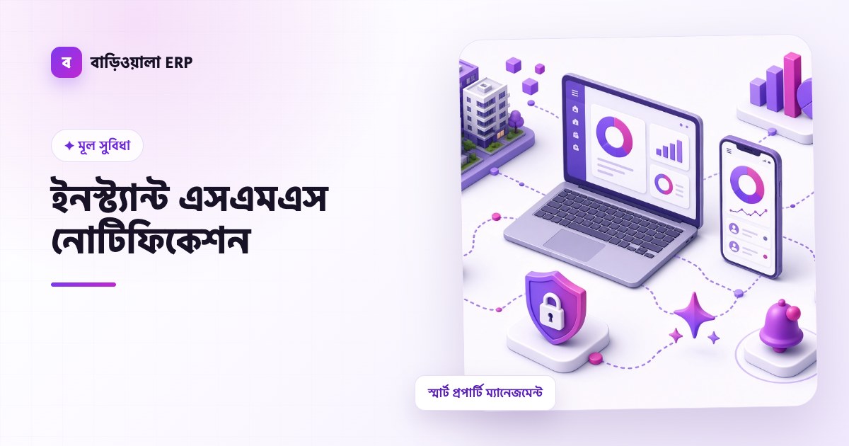 ইনস্ট্যান্ট এসএমএস নোটিফিকেশন ফিচারের ইলাস্ট্রেশন