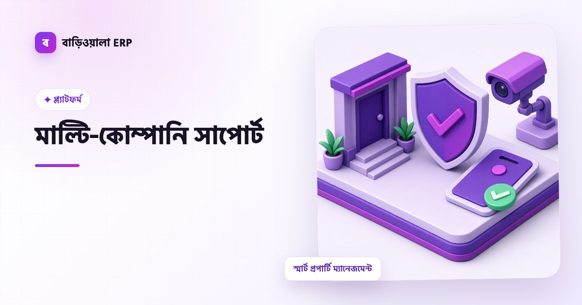 মাল্টি-কোম্পানি সাপোর্ট ফিচারের ইলাস্ট্রেশন