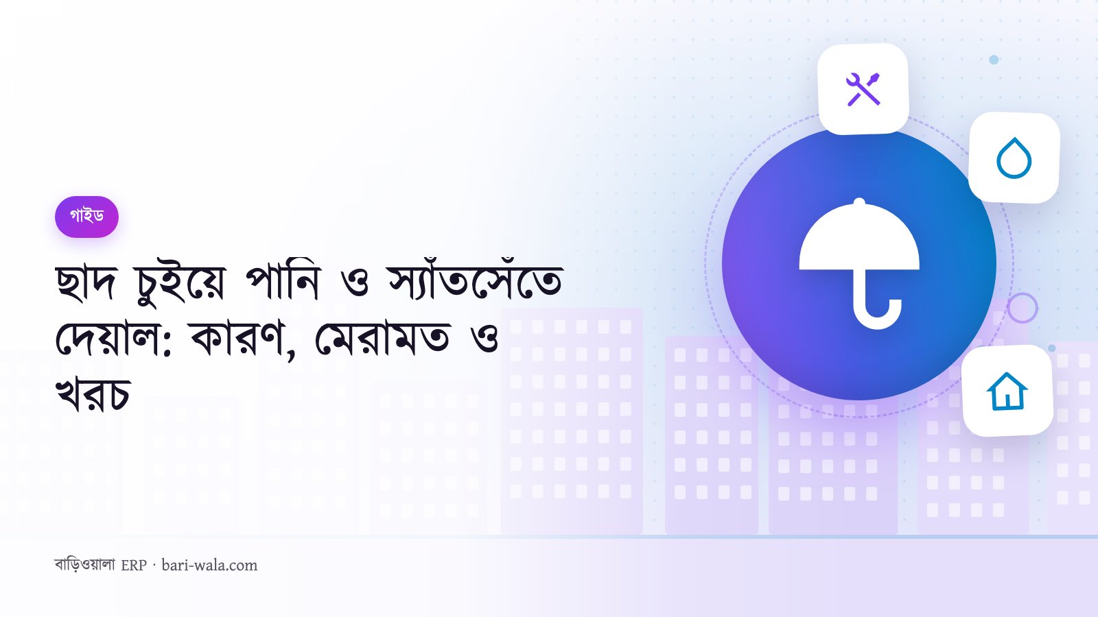 ছাদ চুইয়ে পানি ও স্যাঁতসেঁতে দেয়াল: কারণ, মেরামত ও খরচ