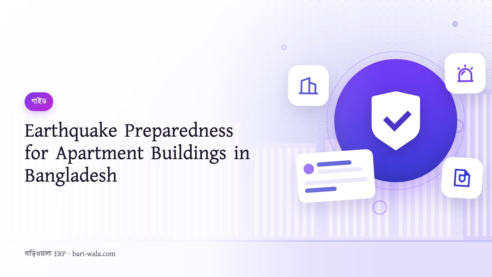 Earthquake Preparedness for Apartment Buildings in Bangladesh