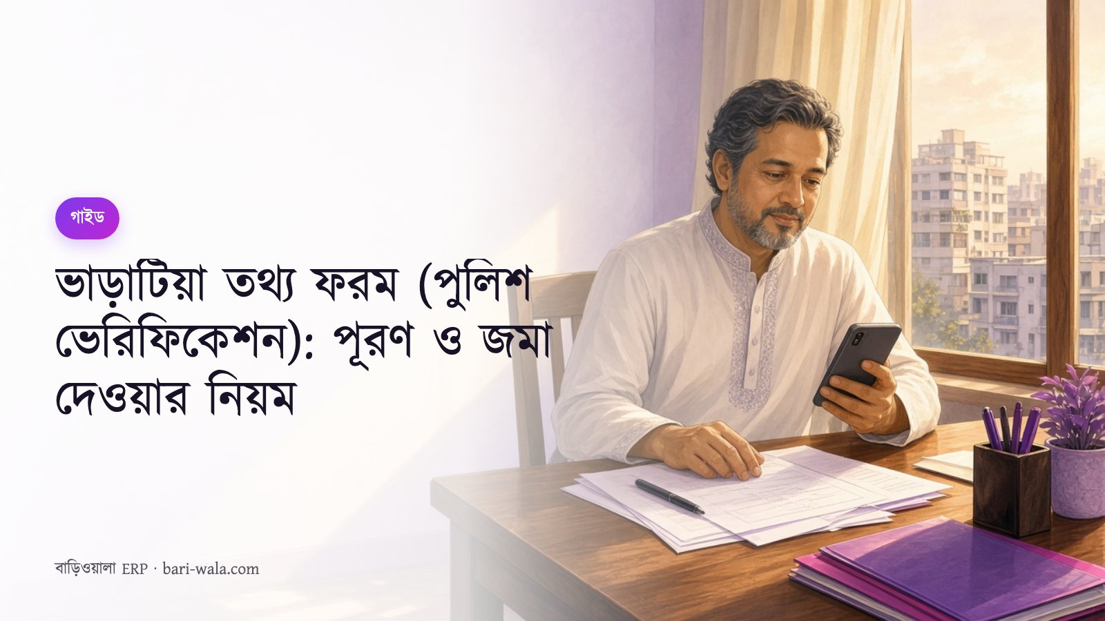 ভাড়াটিয়া তথ্য ফরম (পুলিশ ভেরিফিকেশন): পূরণ ও জমা দেওয়ার নিয়ম